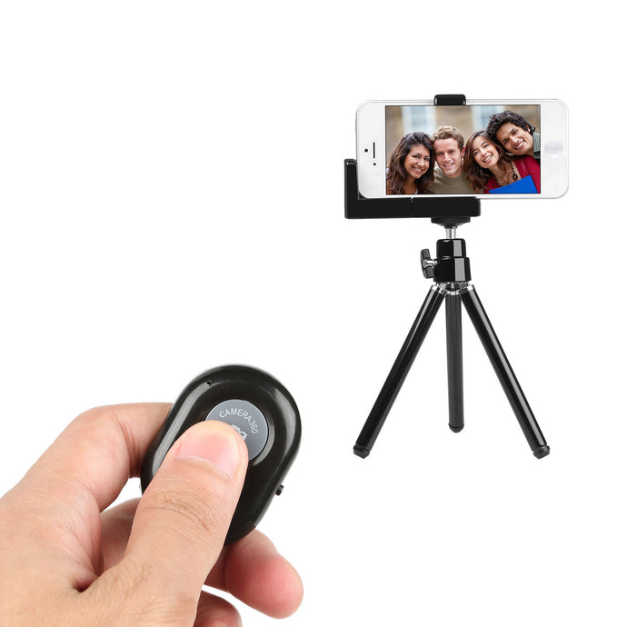 Bluetooth Shutter Remote Controller for Android and iOS Devices in Black