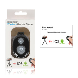 Bluetooth Shutter Remote Controller for Android and iOS Devices in Black