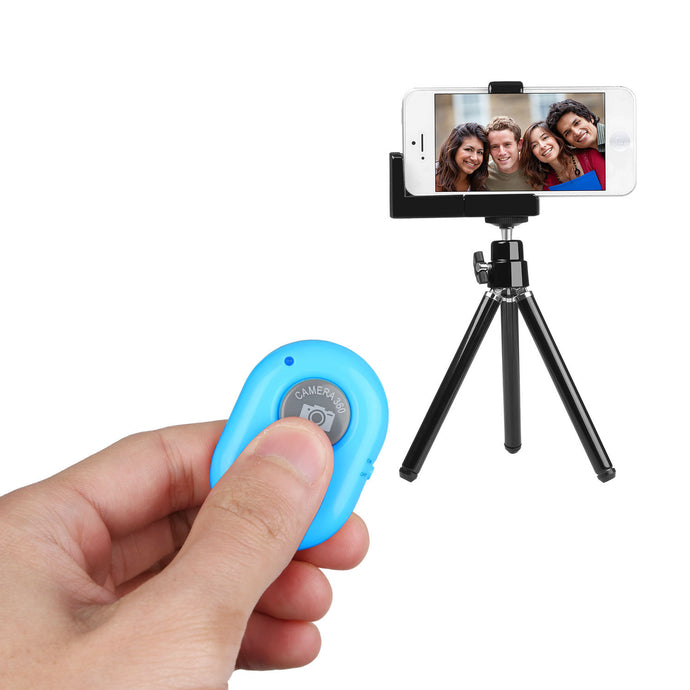 Bluetooth Shutter Remote Controller for Android and iOS Devices in Blue