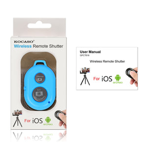 Bluetooth Shutter Remote Controller for Android and iOS Devices in Blue