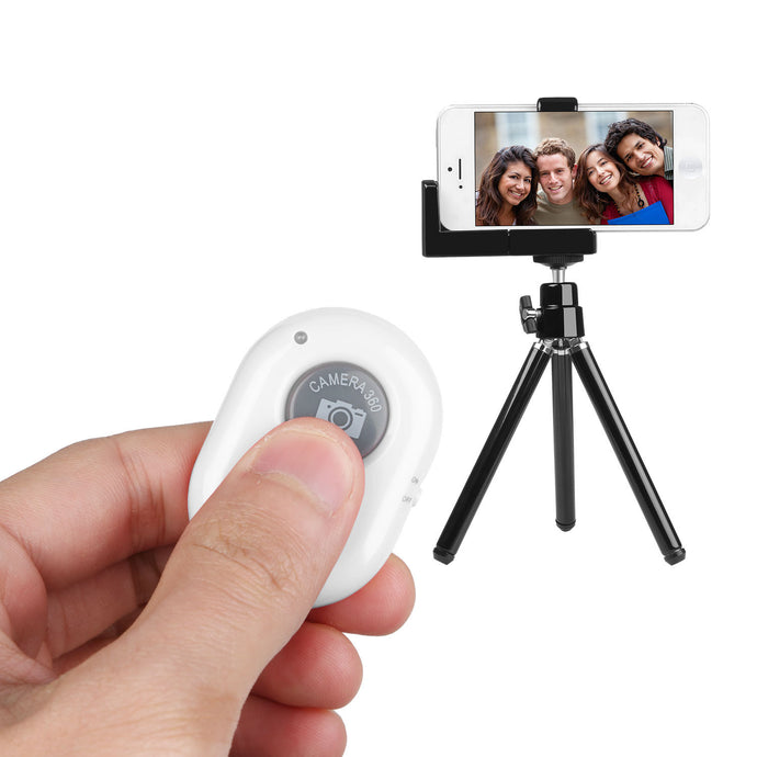 Bluetooth Shutter Remote Controller for Android and iOS Devices in White