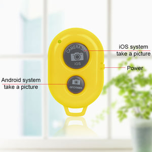 Bluetooth Shutter Remote Controller for Android and iOS Devices in Yellow
