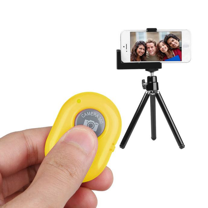 Bluetooth Shutter Remote Controller for Android and iOS Devices in Yellow