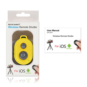 Bluetooth Shutter Remote Controller for Android and iOS Devices in Yellow