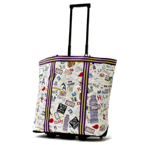 "Cosmopolitan" Rolling Shopper Tote In City