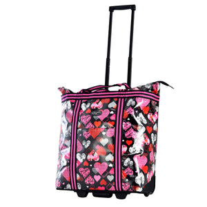"Cosmopolitan" Rolling Shopper Tote In Hearts