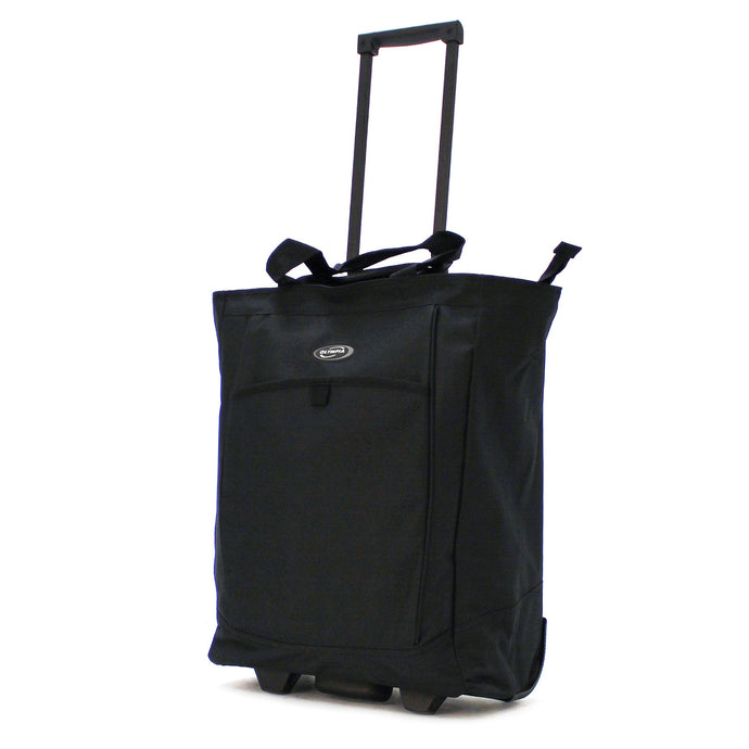 Fashion Rolling Shopper Tote In Black