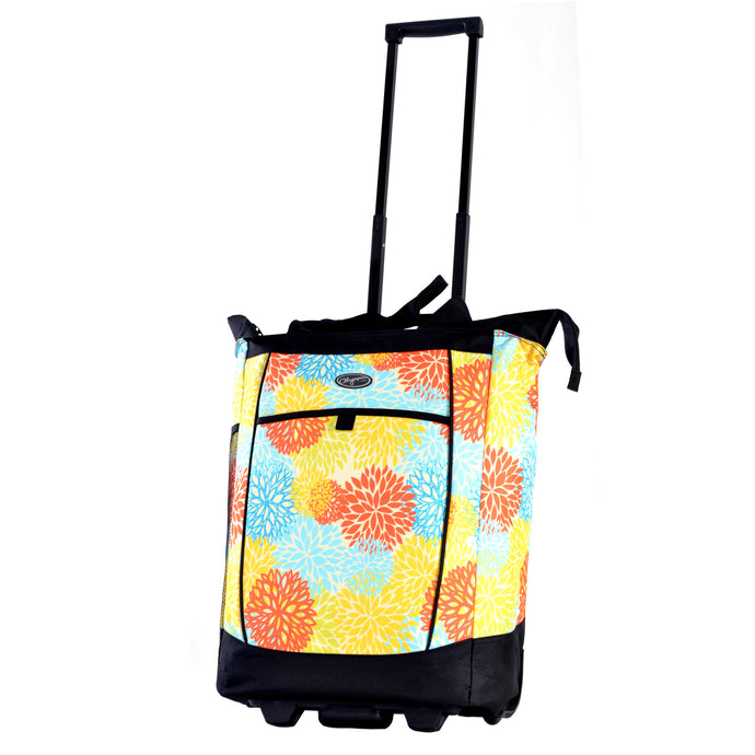 Fashion Rolling Shopper Tote In Floral