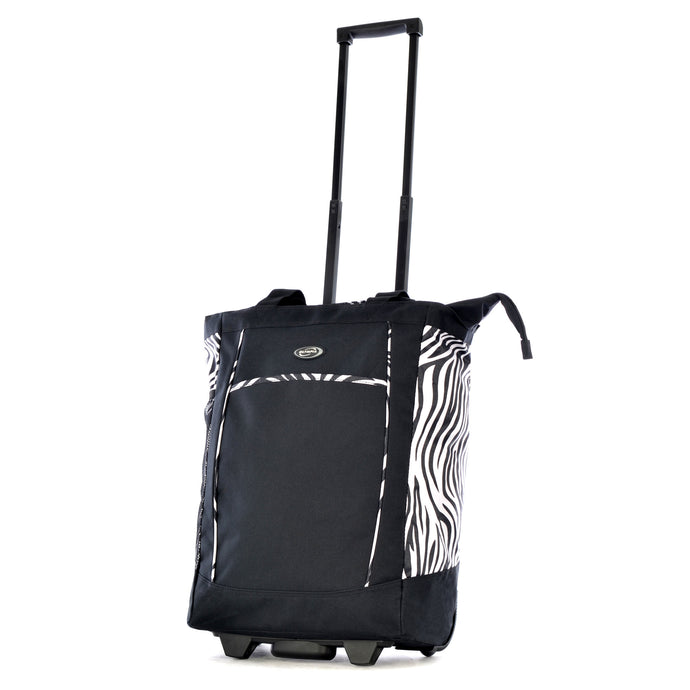 Fashion Rolling Shopper Tote In Zebra