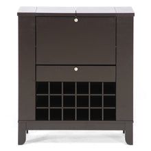 Baxton Studio Modesto Brown Modern Dry Bar and Wine Cabinet