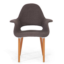 Set of 2 Baxton Studio Forza Dark Brown Mid-Century Style Accent Chair