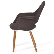 Set of 2 Baxton Studio Forza Dark Brown Mid-Century Style Accent Chair