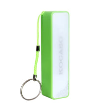 Kocaso 2600mAh Power Bank for Mobile Device, USB Connection in Green