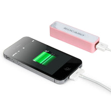 Kocaso 2600mAh Power Bank for Mobile Device, USB Connection in Pink