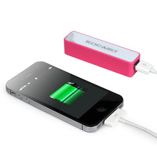 Kocaso 2600mAh Power Bank for Mobile Device, USB Connection in Rose