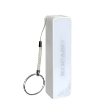 Kocaso 2600mAh Power Bank for Mobile Device, USB Connection in White