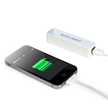 Kocaso 2600mAh Power Bank for Mobile Device, USB Connection in White