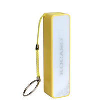 Kocaso 2600mAh Power Bank for Mobile Device, USB Connection in Yellow