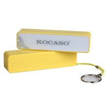 Kocaso 2600mAh Power Bank for Mobile Device, USB Connection in Yellow