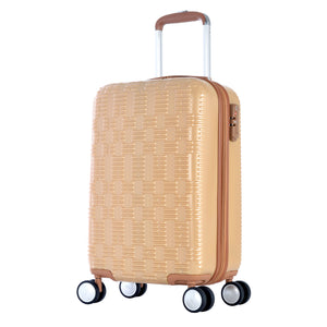"T Line Geon" 25" Polycarbonate Mid-Size Spinner W/Tsa Lock In Beige