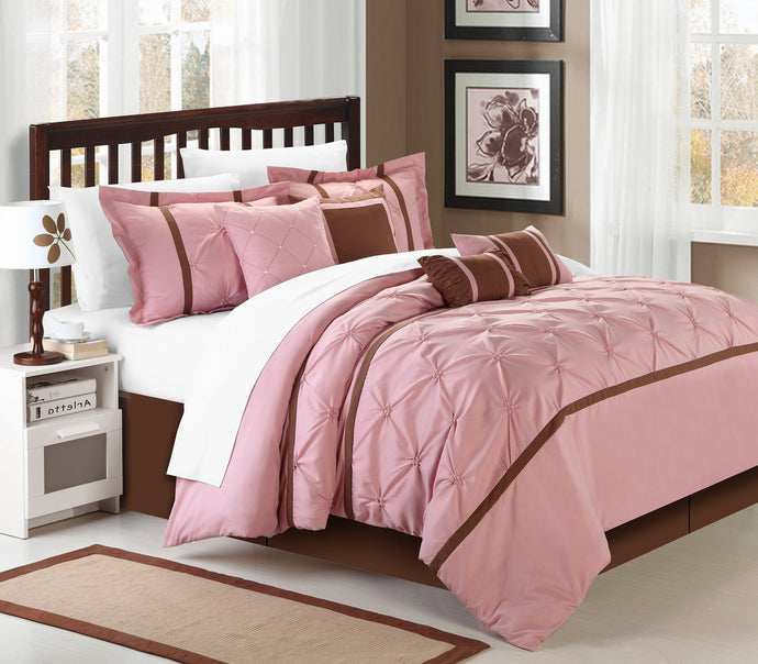 Chic Home Valde Rose Queen - 8pc Comforter Set