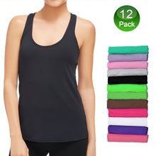 12-Pack: Racerback Tank Tops with Elastic Bottoms in Extra Large