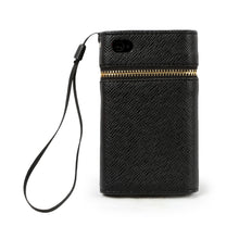 Synthetic Leather Wallet Flip Case Credit Card Holder For iPhone 4/4S in Black