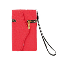 Synthetic Leather Wallet Flip Case Credit Card Holder For iPhone 4/4S in Red
