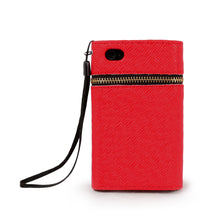 Synthetic Leather Wallet Flip Case Credit Card Holder For iPhone 4/4S in Red