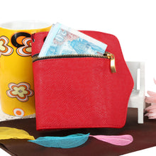 Synthetic Leather Wallet Flip Case Credit Card Holder For iPhone 4/4S in Red