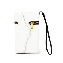 Synthetic Leather Wallet Flip Case Credit Card Holder For iPhone 4/4S in White