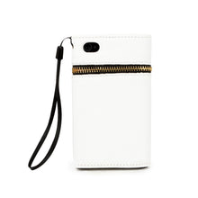 Synthetic Leather Wallet Flip Case Credit Card Holder For iPhone 4/4S in White
