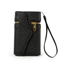 Synthetic Leather Wallet Flip Case Credit Card Holder For iPhone 5/5S in Black