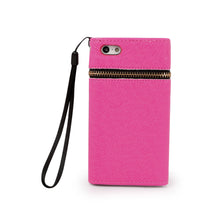 Synthetic Leather Wallet Flip Case Credit Card Holder For iPhone 5/5S in Rose