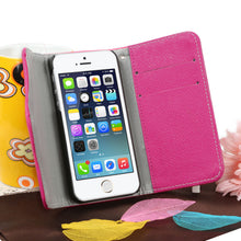 Synthetic Leather Wallet Flip Case Credit Card Holder For iPhone 5/5S in Rose