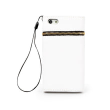 Synthetic Leather Wallet Flip Case Credit Card Holder For iPhone 5/5S in White