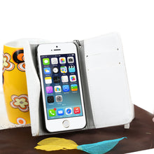 Synthetic Leather Wallet Flip Case Credit Card Holder For iPhone 5/5S in White