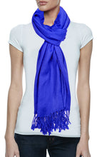 3-Pack: Luxurious Wool & Silk Blend Pashmina Scarves in Coral, Blue, Light Purple