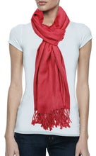 3-Pack: Luxurious Wool & Silk Blend Pashmina Scarves in Coral, Blue, Light Purple