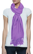 3-Pack: Luxurious Wool & Silk Blend Pashmina Scarves in Coral, Blue, Light Purple