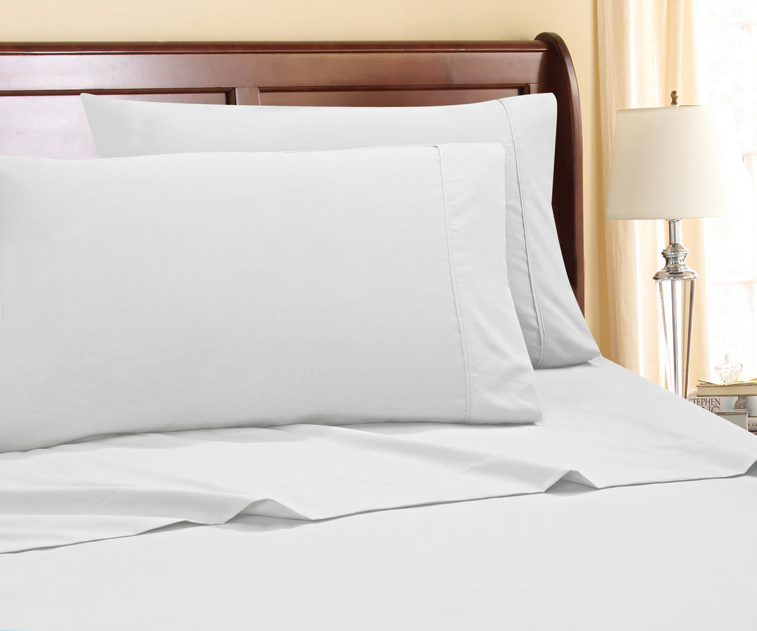 4-Piece 800 Thread Count Cotton-Rich Sheet Ensemble in California King White