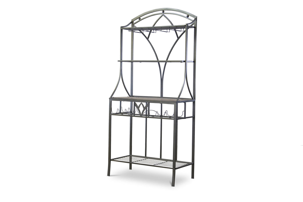 Baxton Studio Margaux Wood and Metal Transitional Baker’s Rack