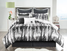 Woodland In 6 Piece Comforter Set In Black/White
