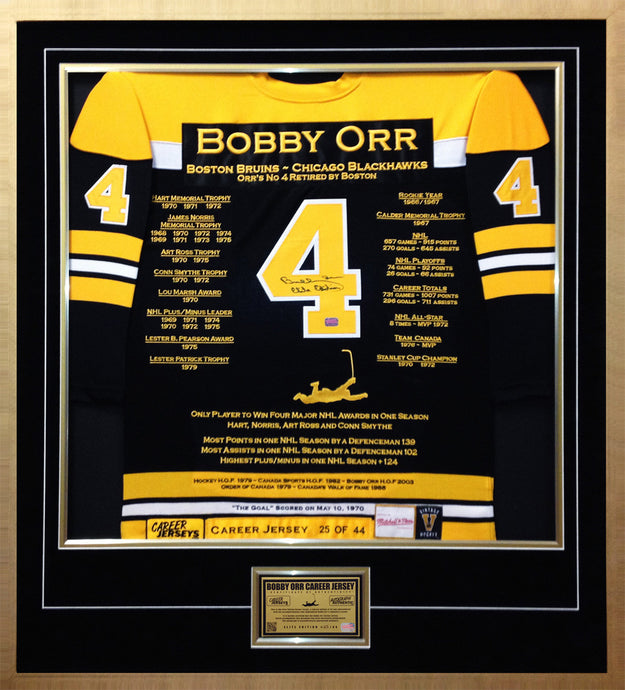 Bobby Orr Elite Edition Career Jersey - Autographed - Ltd Ed 44 - Boston Bruins