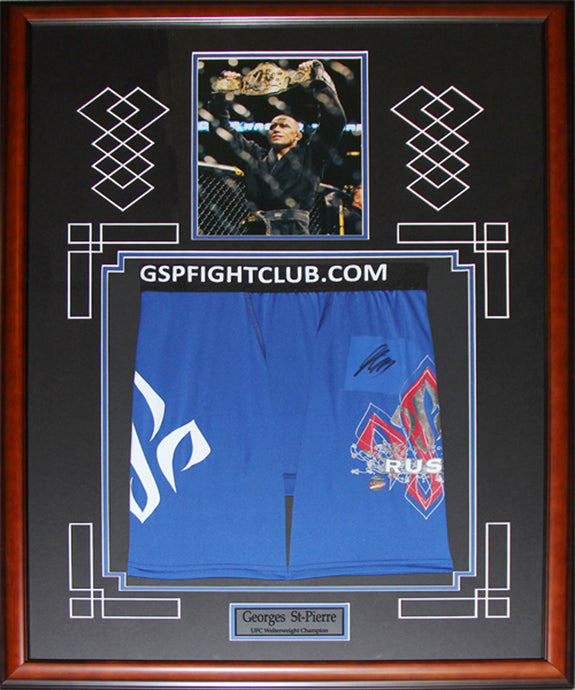 Autographed Georges St-Pierre Blue Trunks - Limited Edition of 19
