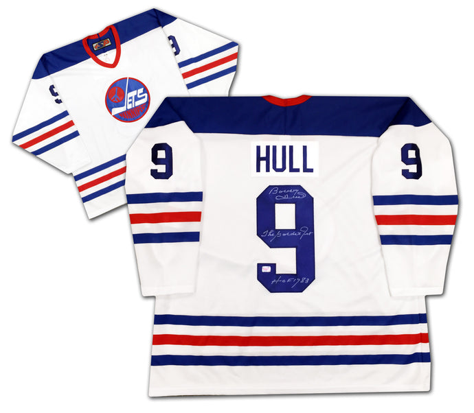 Bobby Hull Autographe White Winnipeg Jets 1973/1974 Jersey
