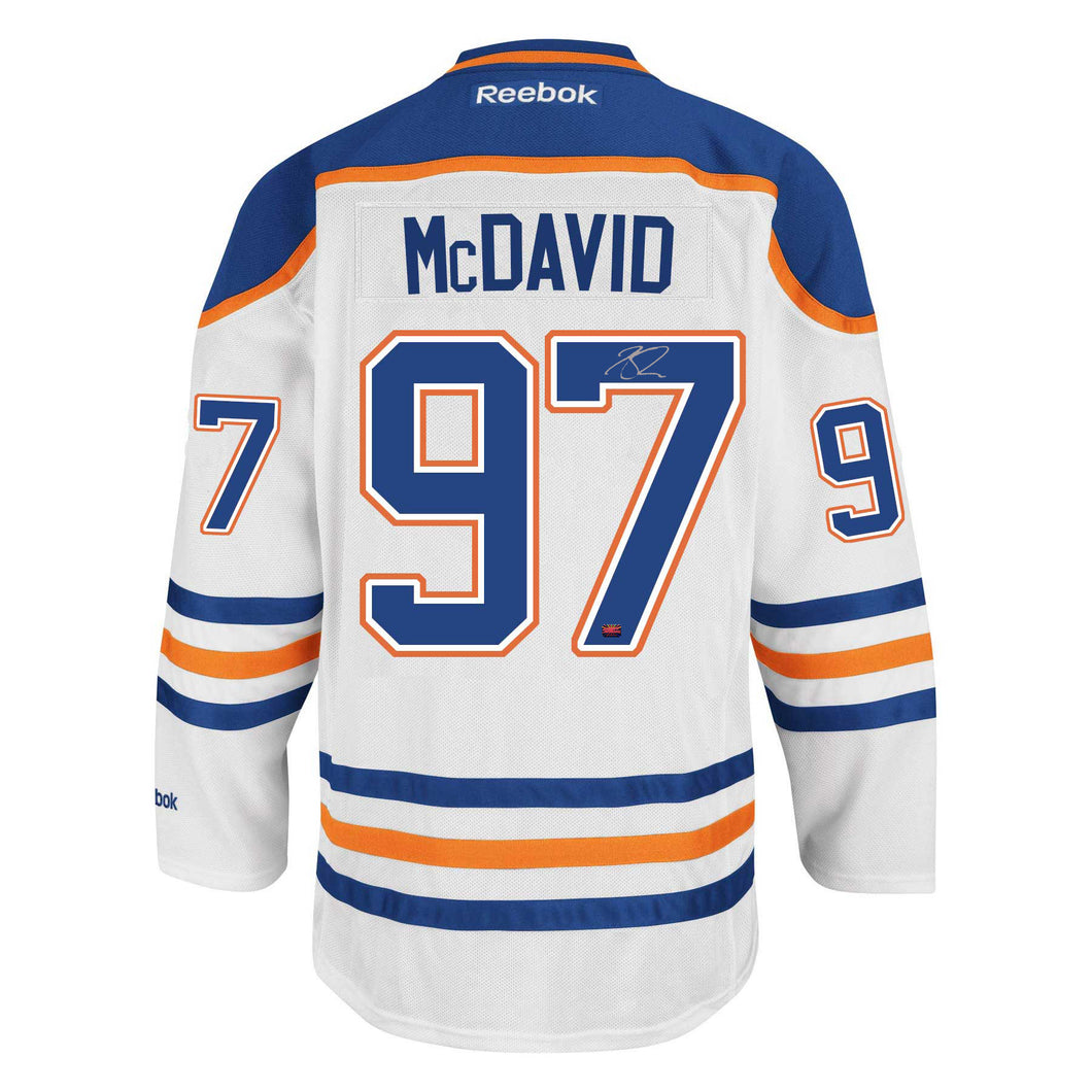 Connor McDavid Edmonton Oilers White Autographed Jersey